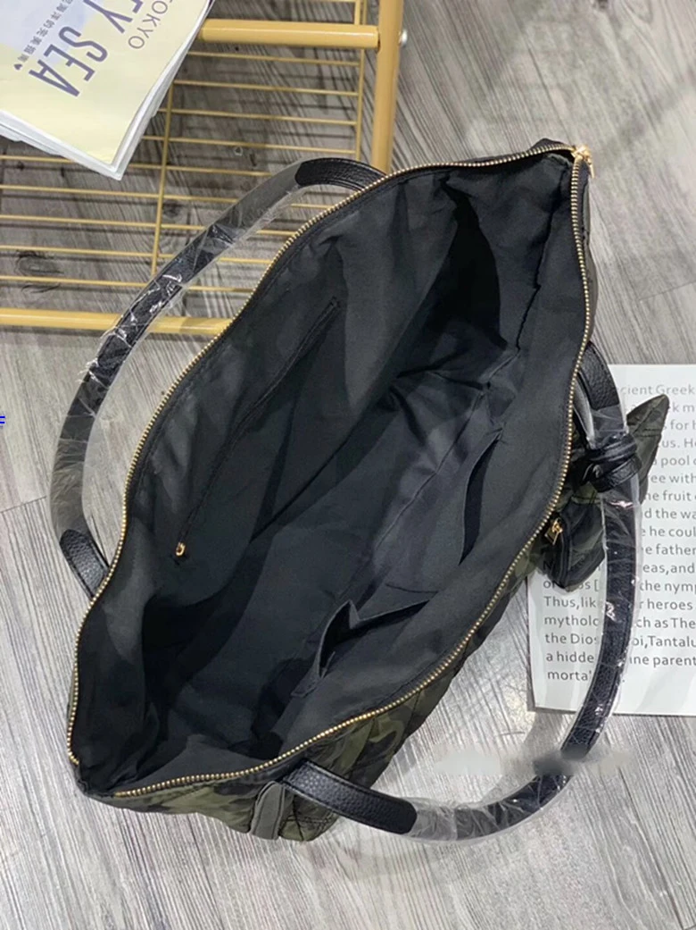 

Waterproof Space cotton Women Handbag Winter Oxford Large Capacity totes Purse diamond Camouflage ladies Shoulder hand Bags