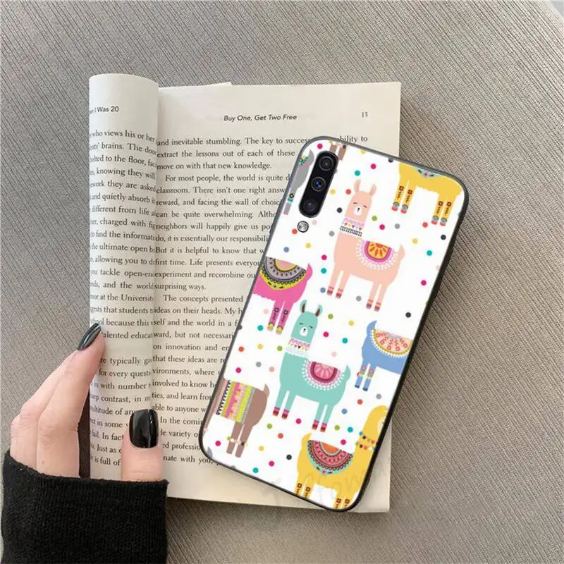 

Cute Llama Alpaca Animals Cartoon Phone Case For Samsung galaxy S 9 10 20 A 10 21 30 31 40 50 51 71 s note 20 j 4 2018 plus