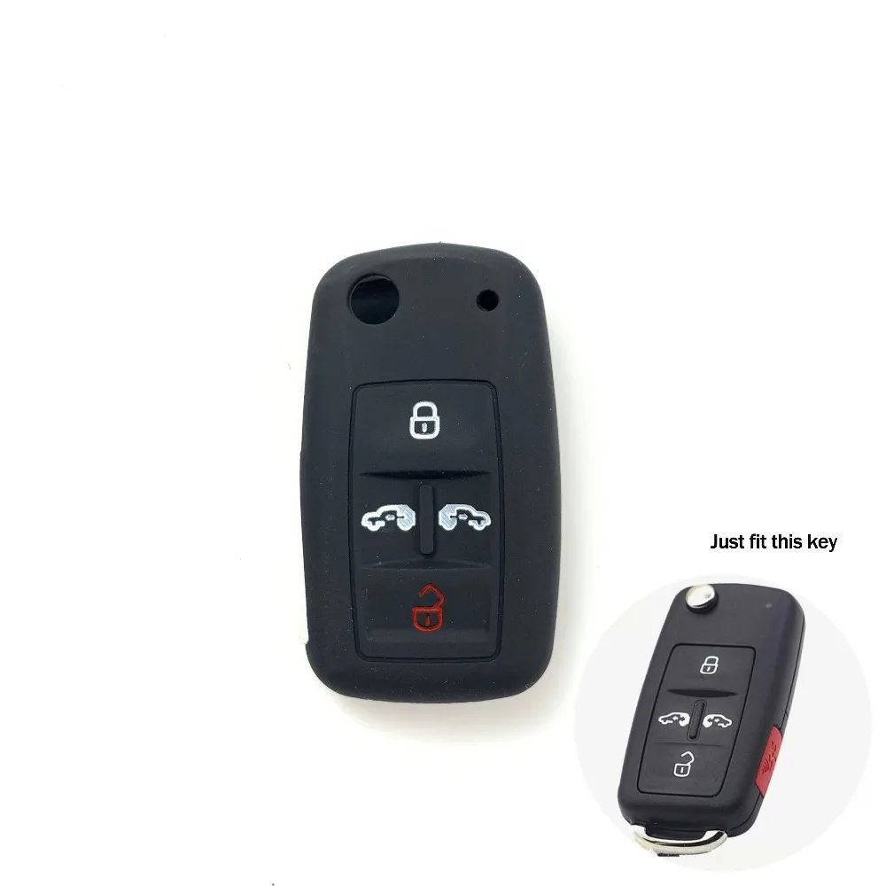 Силиконовый чехол для ключей для Volkswagen Skoda Octavia Yeti Roomster Fabia Rapid Superb KODIAQ/Seat Leon Toledo Altea Ibiza