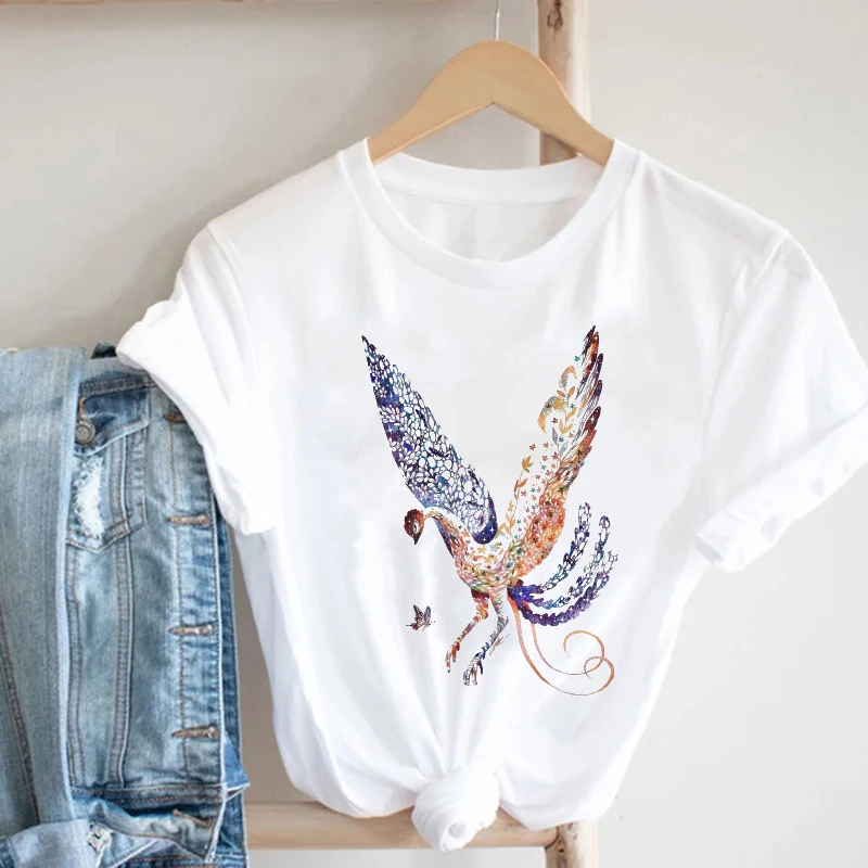 

Cute Pet Dogs Flower Print Women T Shirt Short Sleeve O Neck Loose Women Tshirt Ladies Fashion Tee Shirt Tops Camisetas Mujer