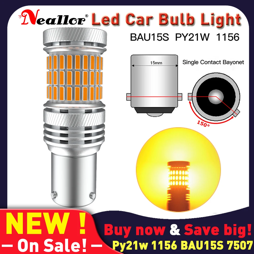 

PY21W Led Canbus Error Free No Hyper Flash Ba15s Bau15s 1156 P21w T20 7440 3156 T25 Auto Turn Signal Lamp Brake Bulbs Car Lights
