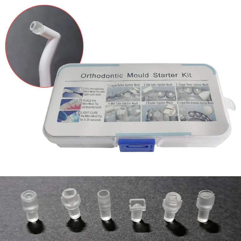 

1 Kit Dental Orthodontic Mould Mini Accessories Injection Lingual Button/Bite Turbo/Tongue Tamer/Mini Tube/Brackets/Lingual Wire
