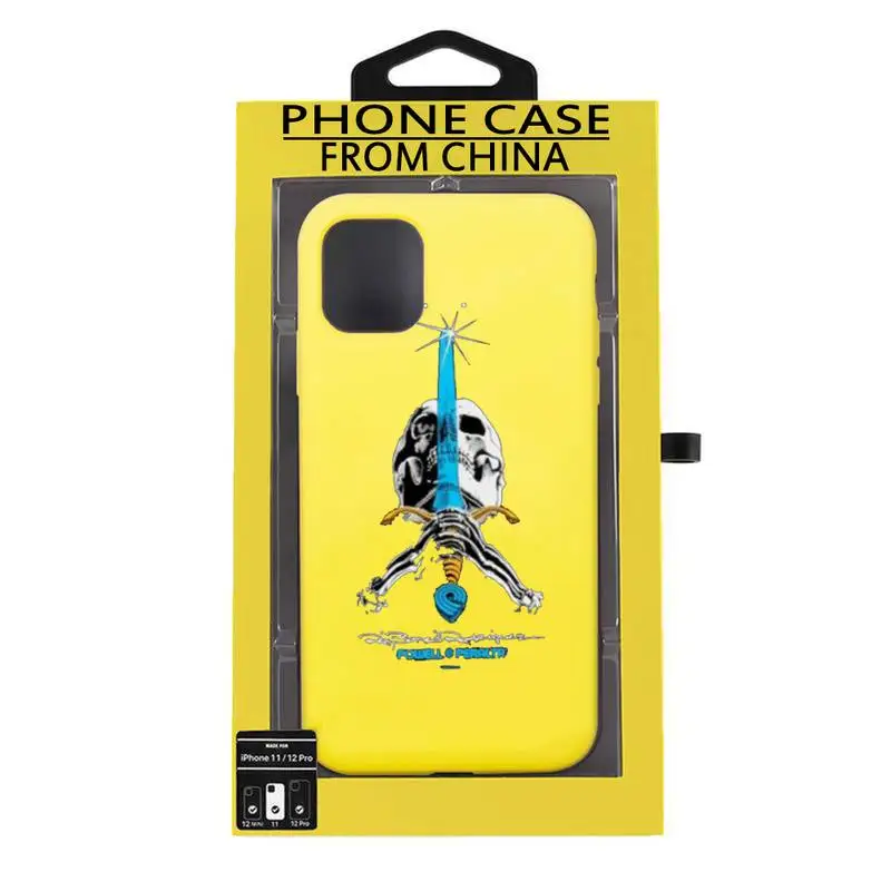 

Powell Peralta Phone Case For Iphone6 6s 7 8 Plus XR X XS XSmax 11 12 Pro Mini Max Candy Yellow Silicone Cover