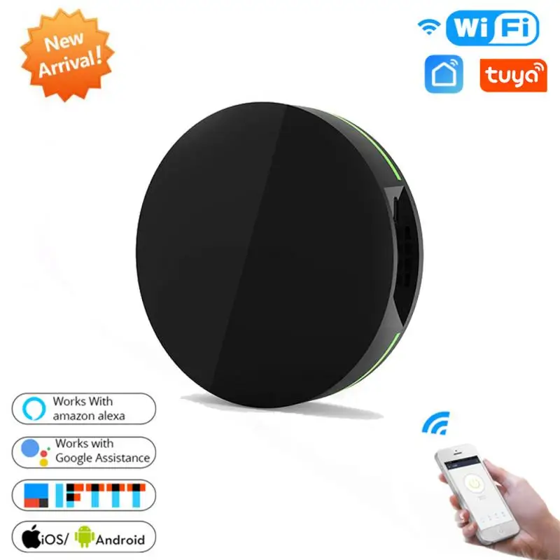 

Умный Универсальный ИК-пульт дистанционного управления Wi-Fi Tuya для умного дома управление для телевизора DVD Audi AC кондиционер работает с Alexa ...