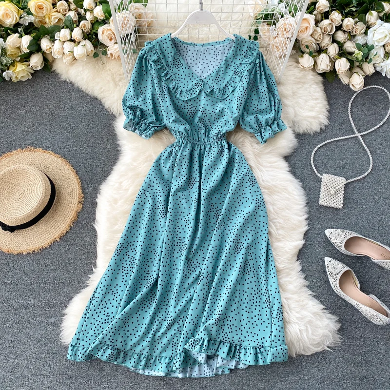 Женские летние платья во французском стиле новинка 2020 милое длинное платье в