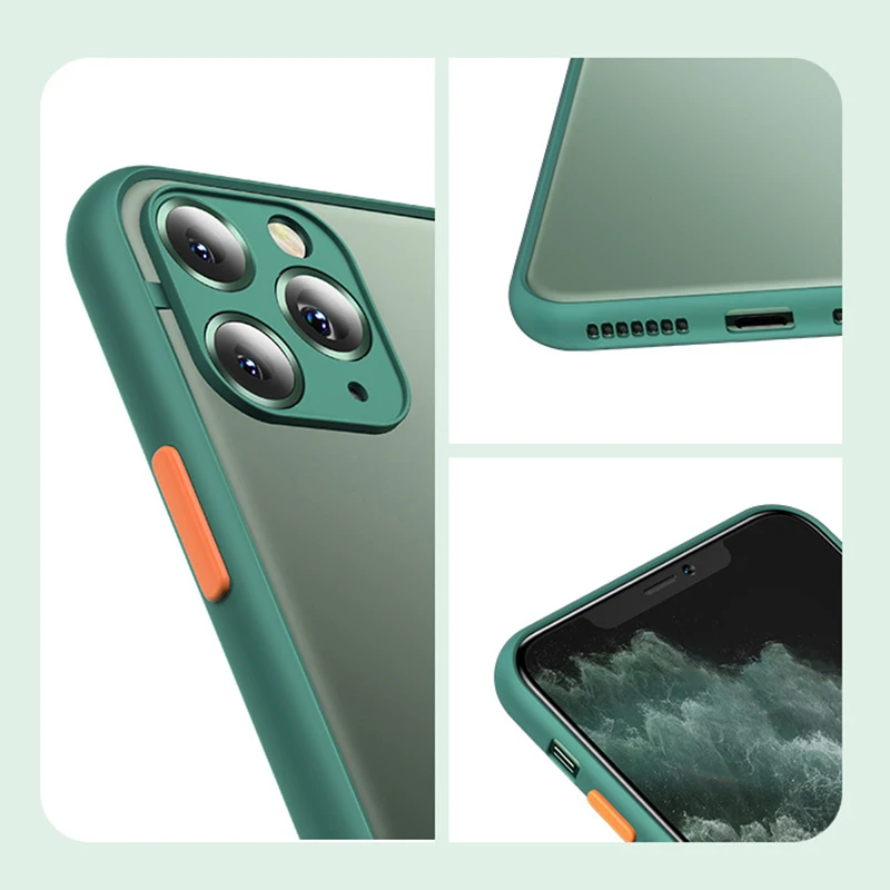 Защитный бампер для камеры чехлы телефонов iPhone 11 Pro Max XR XS X 8 7 6 6S Plus SE2020 матовая