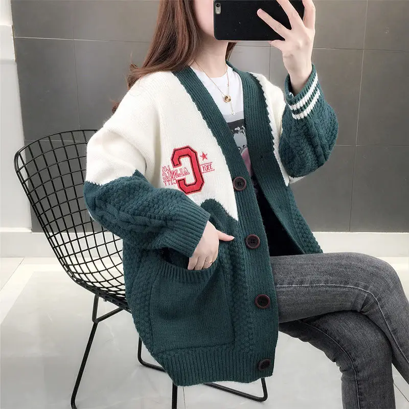 

Early spring of 2021 new women's wear Korean loose net red knitted cardigan
