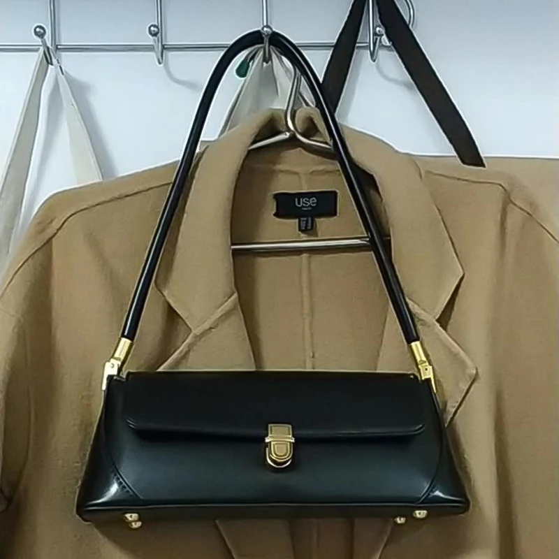 

TrendyGal French Style Top Handle Baguette Shoulder Bag Women Fashion HandBags Leather Designer Female Vintage Purse Spring 2021