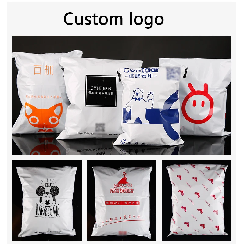 Белый поли почтовый конверт сумка Пластиковый грузовой карман упаковка