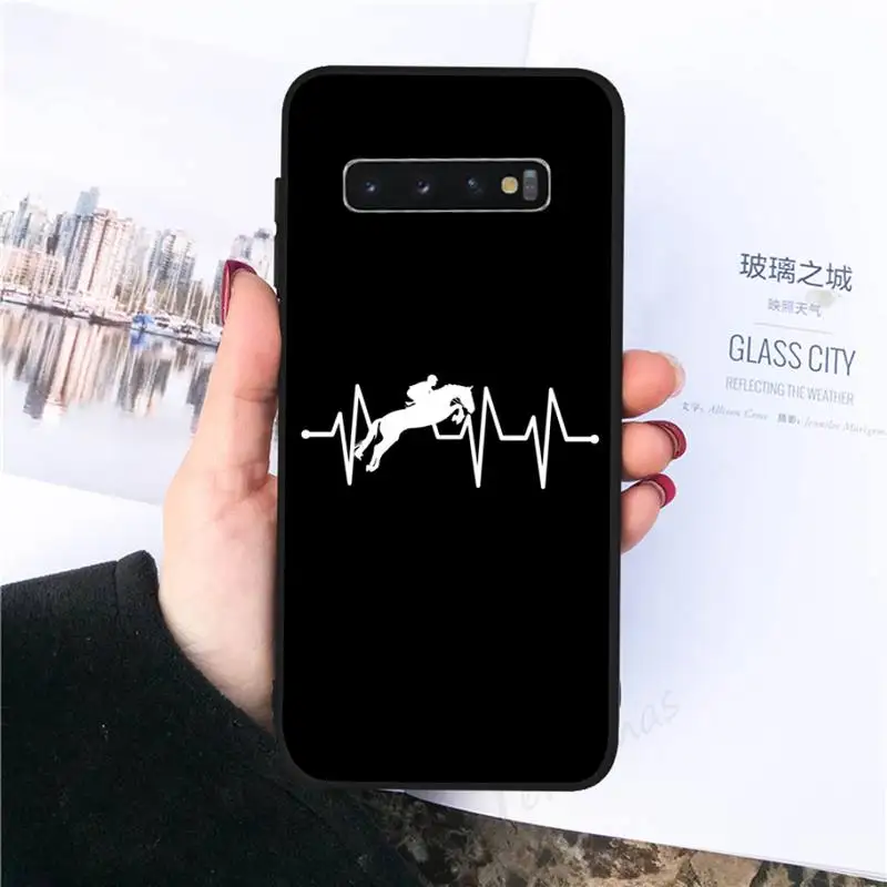

Horse Pony Horse Heartbeat Phone Case For Samsung galaxy S 7 8 9 10 20 edge A 6 10 20 30 50 51 70 note 10 plus