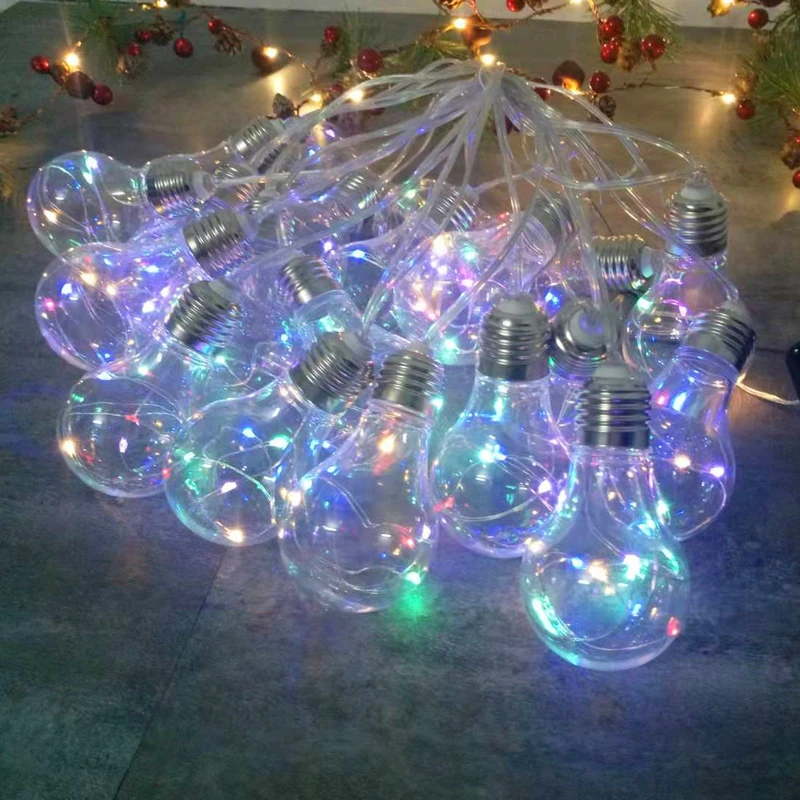 

20 LED Bulbs Solar Powered/AA Battery Lamp 4M 8M String Lights Outdoor Holiday Home Curtain Garden Xmas Party Anniversary Decor