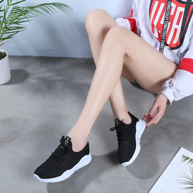 Cheap 2021 Women Tennis Shoes Ultra-Light Outdoor Fitness Sports Female Jogging Sneakers Comfort Trainers Soft Tenis Mujer