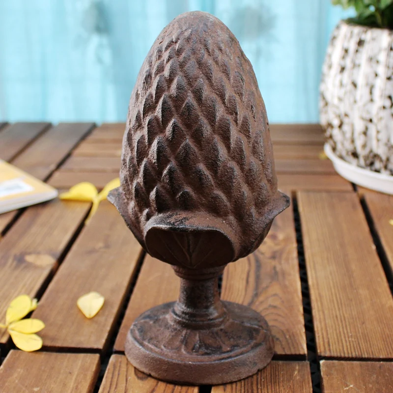 Винтажные чугунные фигурки в форме сосны с круглым основанием домашний садовый