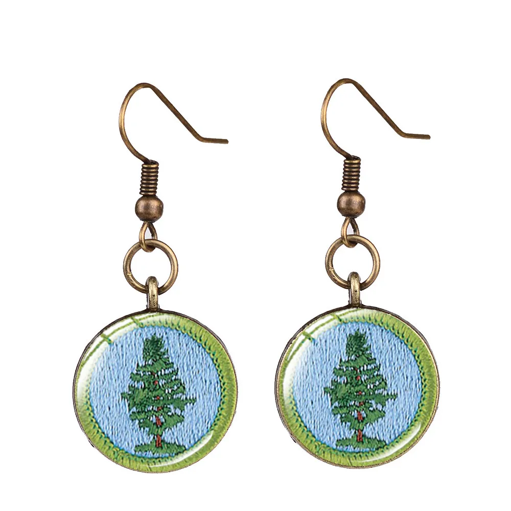 Шикарные серьги Крючки для девочек моутов подвески с круглым стеклом и кабошоном