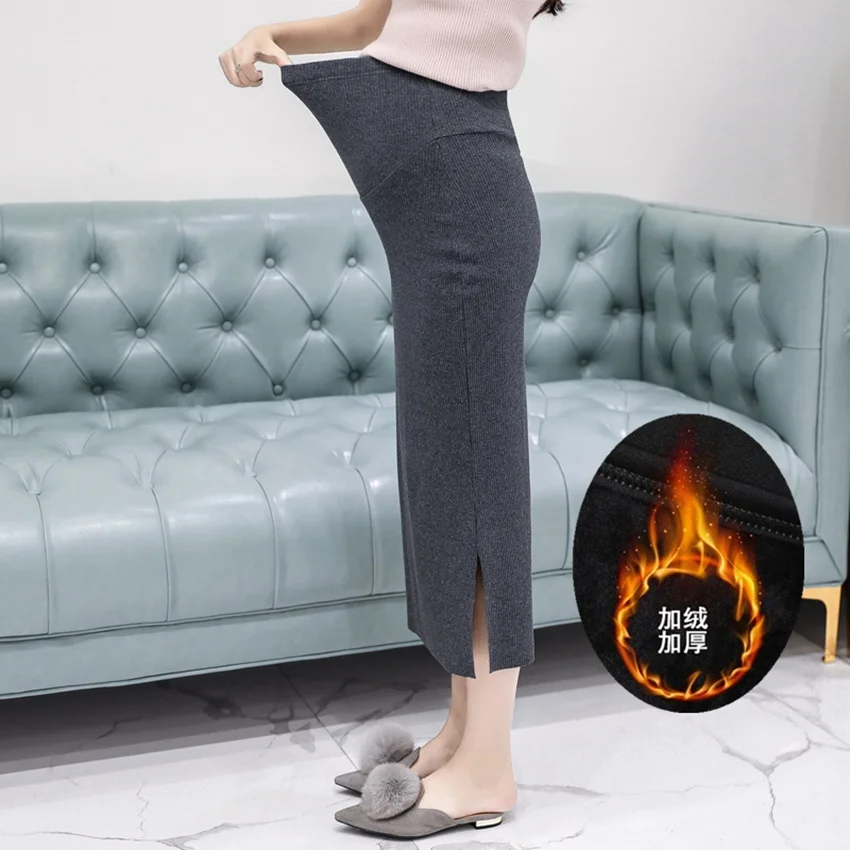 Одежда для беременных юбка до середины тела осень зима длинная секция модная