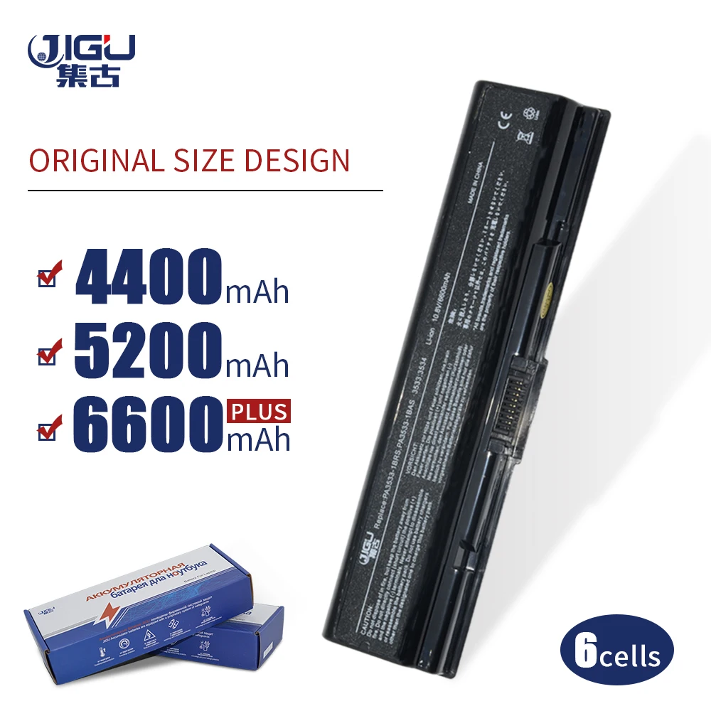 JIGU 6Cells Laptop Battery PA3682U-1BRS PABAS174 PABAS098 For ToshibaSatellite M203 A210 Series A300 Series A200 A500 A205 L300
