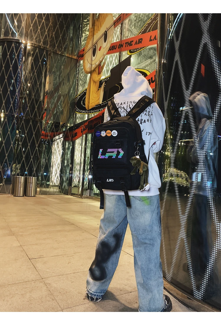 

PB4044 Tooling style school bag high school student college student backpack leisure all-match travel computer bag