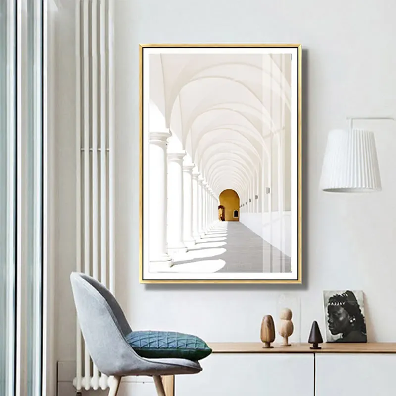 Геометрическая абстрактная архитектура Современная Картина на холсте настенное