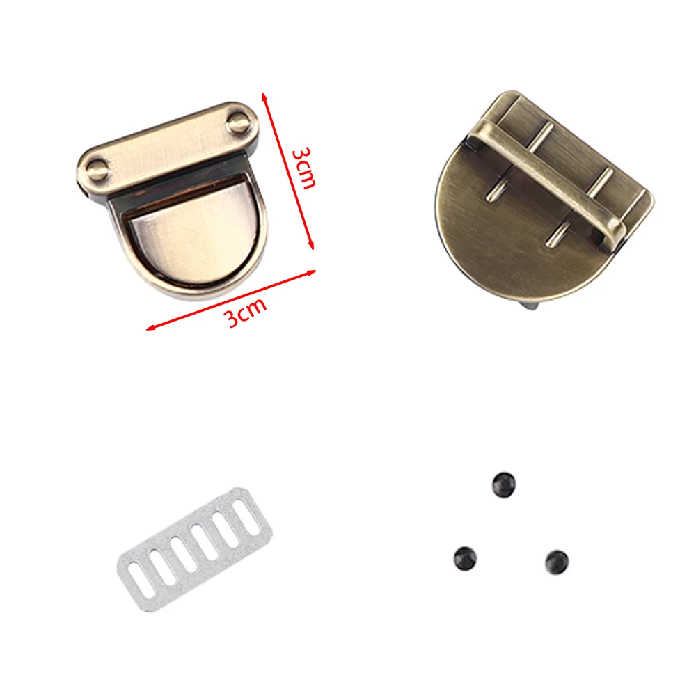 1 pc Metal Clasp Turn Lock Twist Lock for DIY Handbag Bag Purse Hardware Closure Bag Parts Accessories
