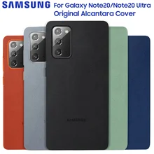 Original Samsung Phone Cover For Galaxy Note 20 Note20 Ultra Official Genuine  Suede Leather Fitted Luxury Premium Case