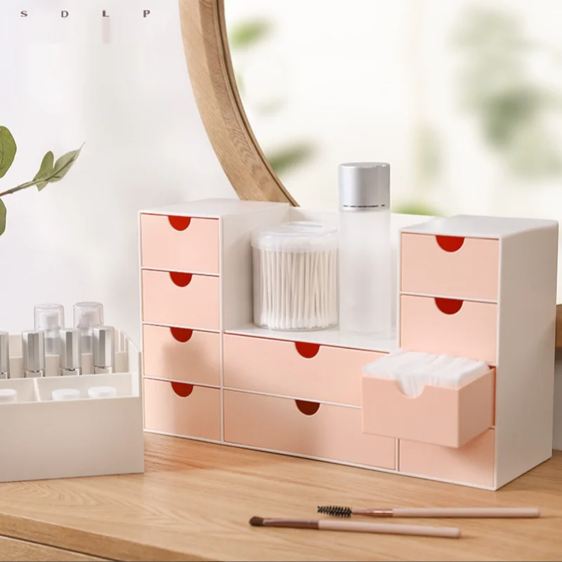 

Креативная многофункциональная пластиковая коробка для сортировки мелочей, шкафчик для хранения с несколькими ячейками, Настольная короб...