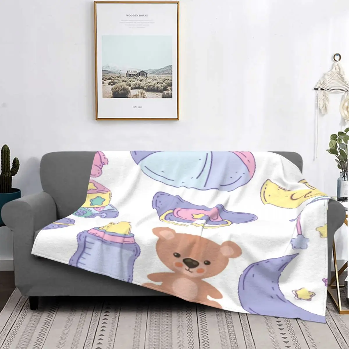 

Manta con capucha para cama, colcha de tela escocesa, 135