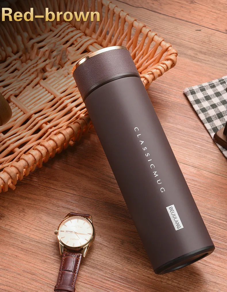 Термос чайная безвоздушная бутылка с фильтром из нержавеющей стали 304 Вакуумный