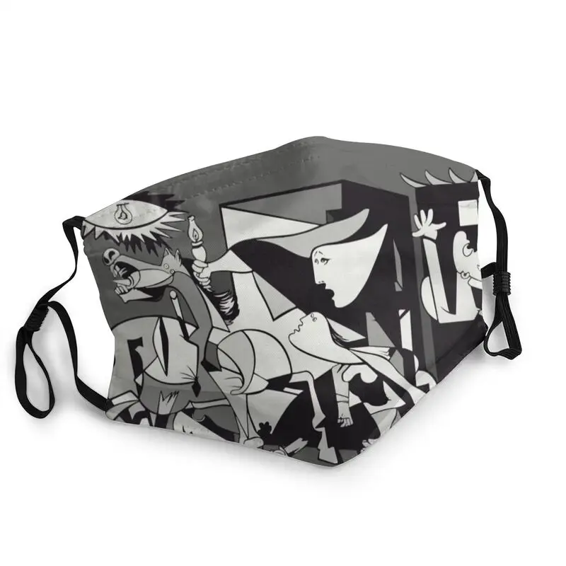 

Пабло Пикассо 1937, маска для лица с художественным рисунком, дышащая маска унисекс для взрослых, маска Guernica, пылезащитный чехол, респиратор, м...