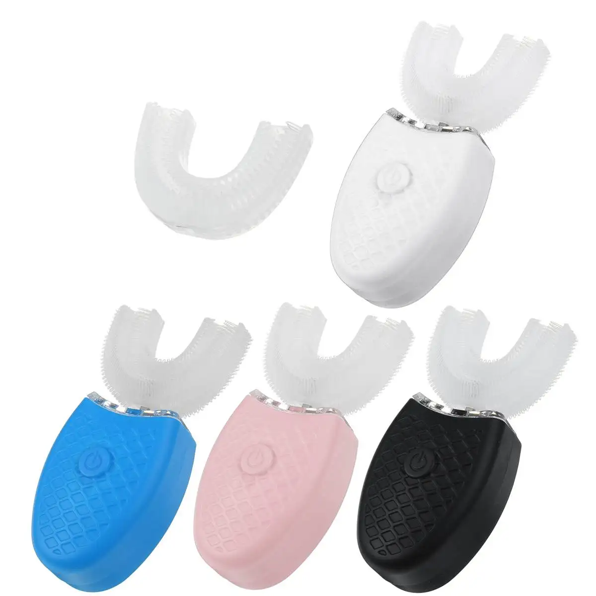 

USB Charging Ultrasonic Full Automatic Soft Electric Toothbrush Waterproof Teeth Brush U Shape Teeth Whitening Adult Children