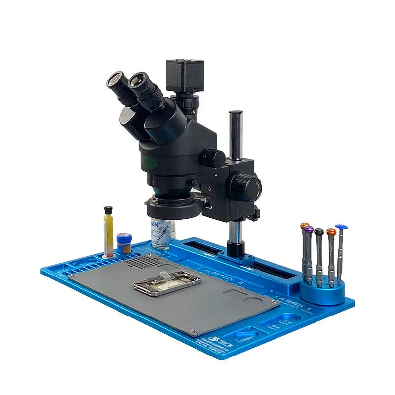 38MP HDMI USB Camera 3.5-180X 11.6'' LCD Trinocular Stereo Soldering Microscopes Stand HD TF 144 LED for Repair Mobile Phone |