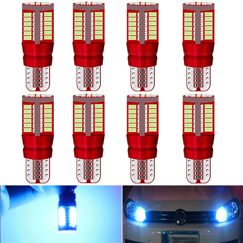

Комплект светодиодных ламп W5W T10 Canbus 57SMD 12 в 6000K, белый цвет 194 168, для салона автомобиля, купольный номерной знак, фонари для парковки