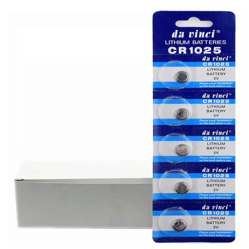 100Pcs=20Card 3V Lithium CR1025 Button Battery Coin Cell Batteries Replacement High Energy Density For LED Lights Toys Watches |