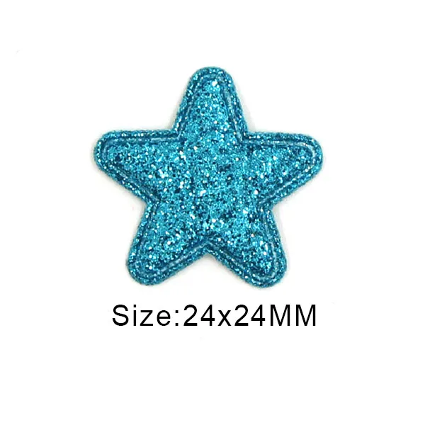 Blue Star 50 шт разноцветные нашивки в виде звезд блестящая ткань аппликации из блесток для одежды/детские заколки для волос "сделай сам" аксессуары - Цвет: Blue Star