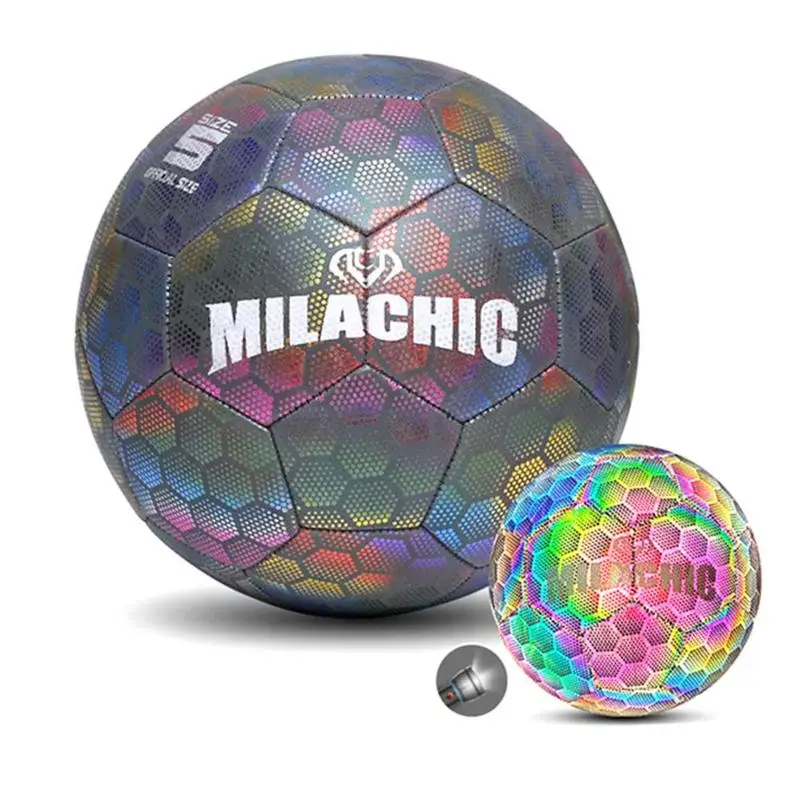 Reflective Luminous Football Cool Children Game Outdoor Training Luminescence Inflatable Soccer | Спорт и развлечения