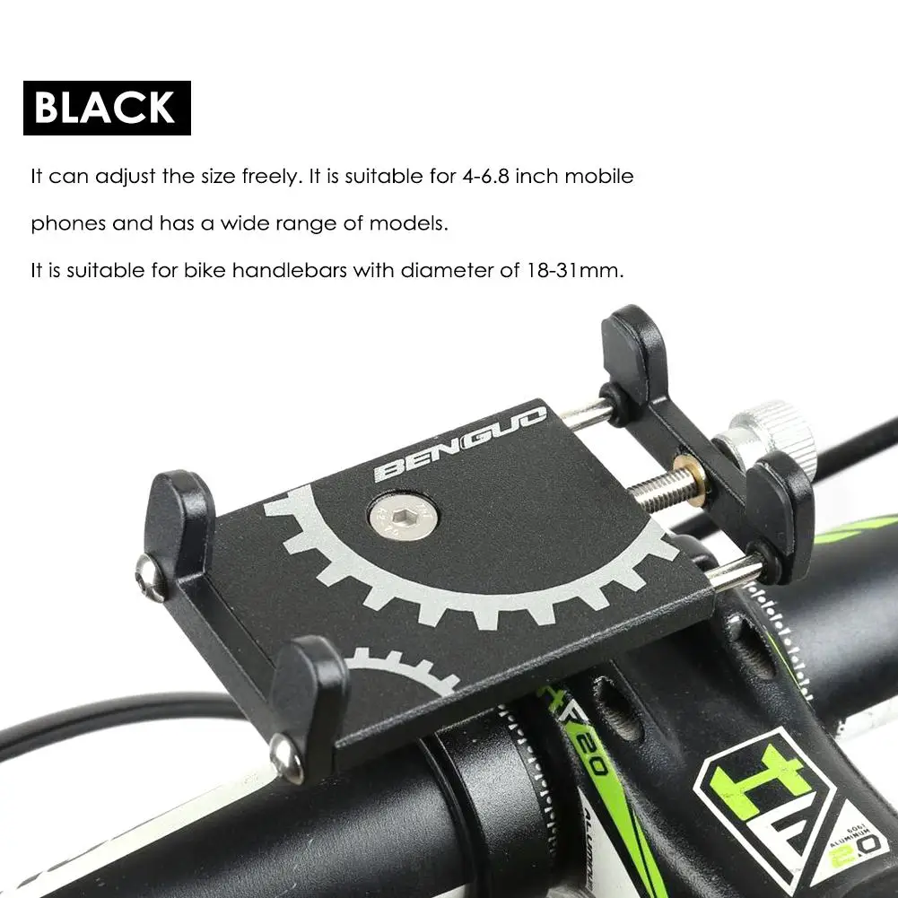 Universal Bike Phone Holder Aluminum Adjustable Bicycle Holder Non-slip MTB Cycling Bracket For iPhone 12 11 Pro Xiaomi HUAWEI
