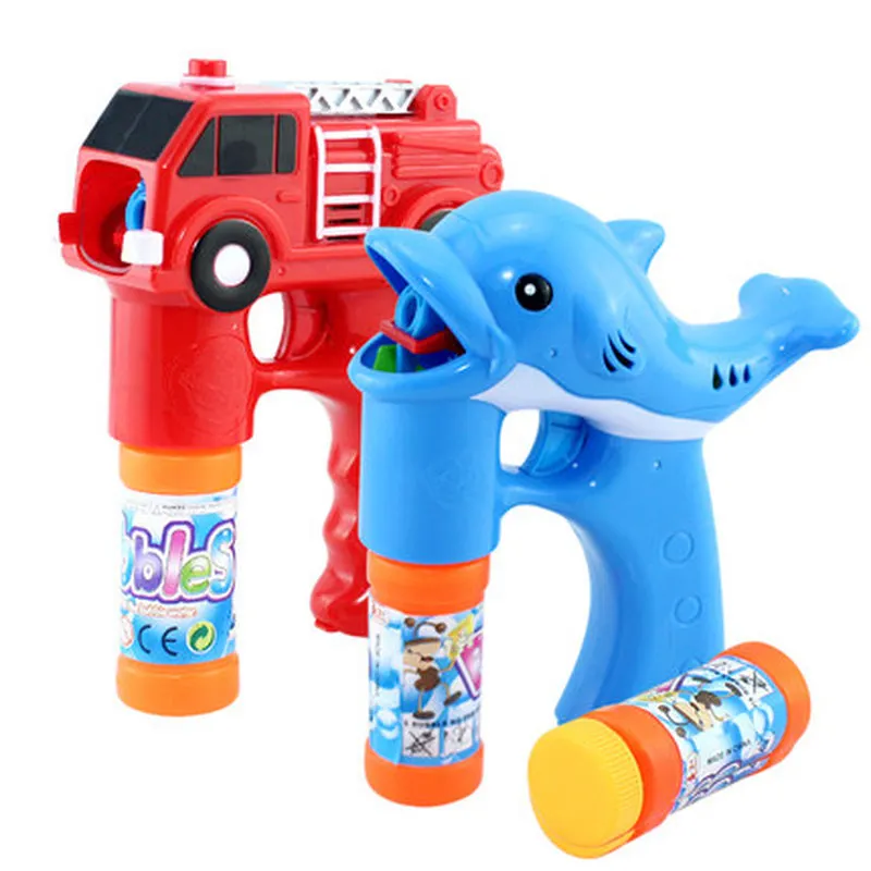 Детский автоматический мультяшный пузырьковый пистолет музыкальная