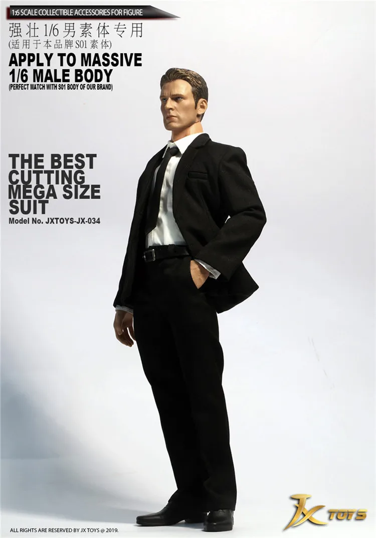 

JXTOYS-034 1:6 весы мужской фигуры аксессуар джентльменский комплект одежды для сильных JXS01 тела