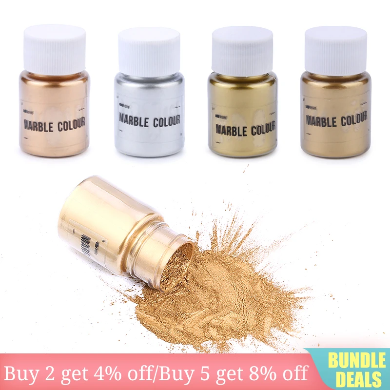 4 вида цветов 25 мл порошок блестящий металлик для камень из эпоксидной смолы
