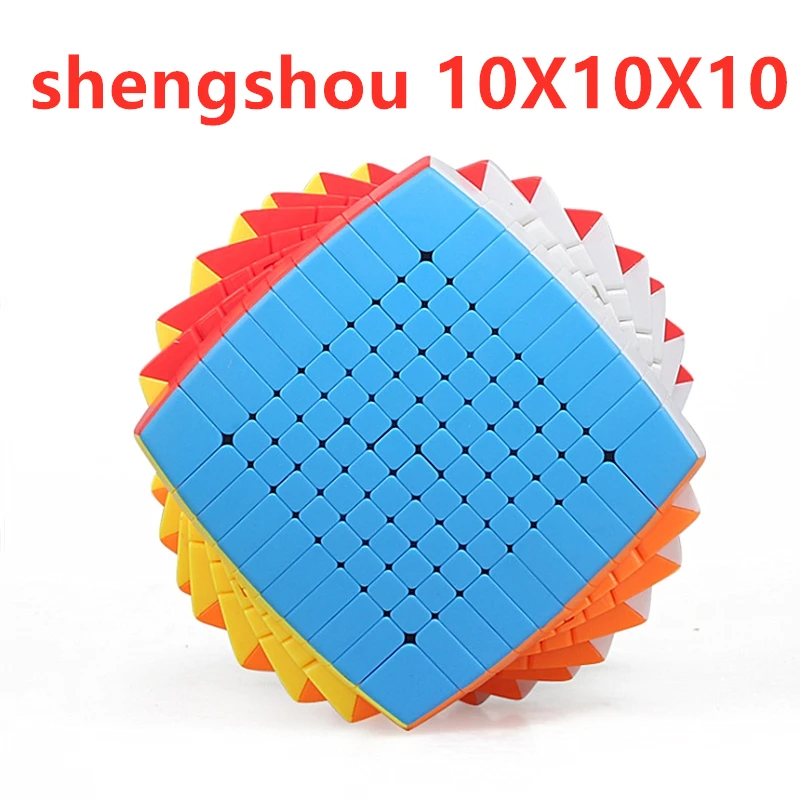 Shengshou кубик рубика 10х10 Головоломки 10x10 скоростной 10 слоев большой 10x10x10 Магический