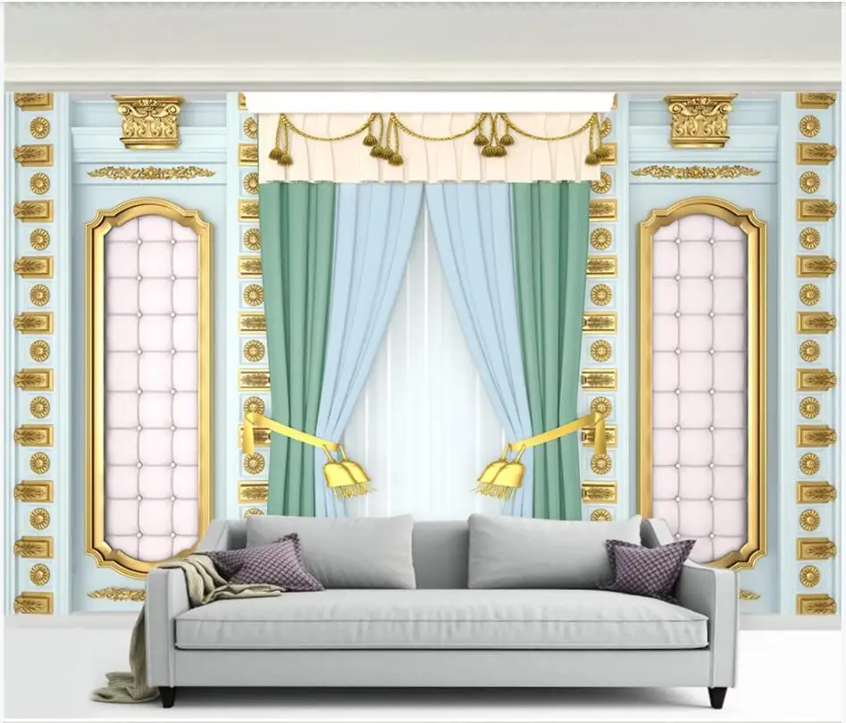 

custom photo 3d wallpaper European soft pack golden carving background bedroom home decor 3d wall murals wallpaper for walls 3 d