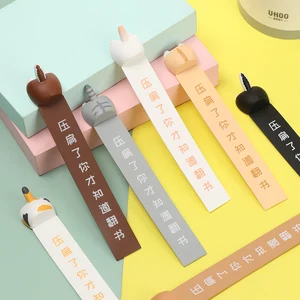 1 шт. симпатичный мультяшный Собака Кошка Хомяк лиса задница закладки для книг Новинка изделие для чтения творческий подарок для детей Детские канцелярские принадлежности