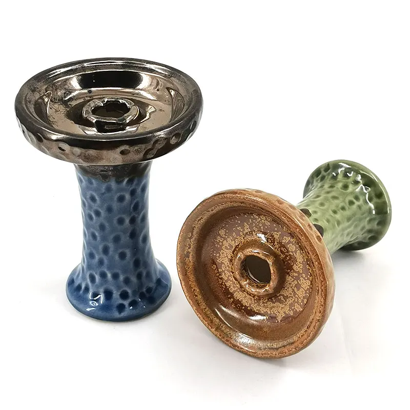 Ceramic Hookah Bowl 100% Clay Ceramic with Glaze Big Shisha Hookah Tobacco Bowl  Funnel for Hookah Smoking Accessories
