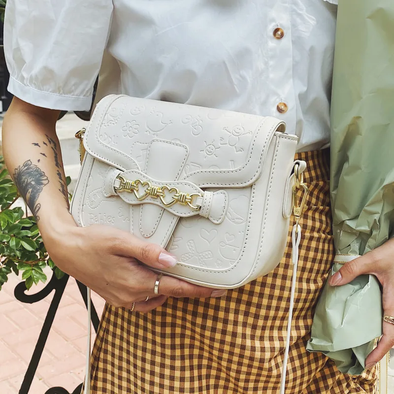 

Printed Pattern Women's Crossbody Bag Metal Chain Handbags Luxury Leather Shoulder Bag Female Brand Designer Messenger Bags Sac
