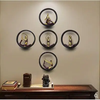 Настенные украшения фигурки для студийной йоги креативные настенные фона стерео