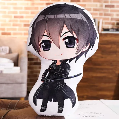 Kirigaya Kazuto Плюшевая игрушка My Hero Academy, Demon Slayer, Kimetsu no Yaiba Kamado, Tanjirou Nezuko, мягкие игрушки, меч, искусство онлайн, подушка - Цвет: Kirigaya Kazuto