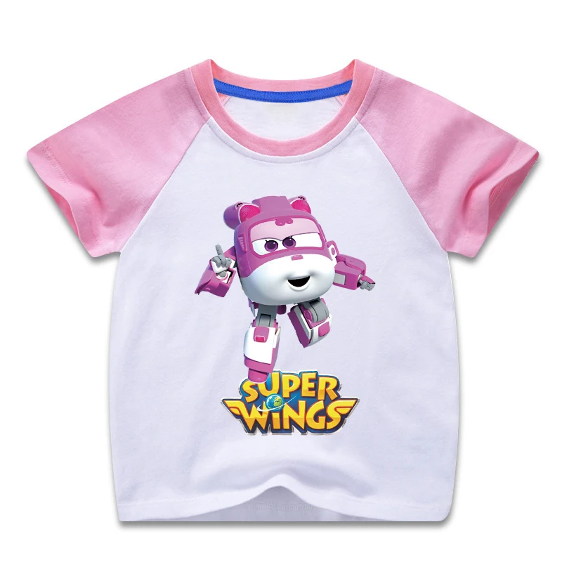 

Summer Baby Boys Tshirt Short Sleeve Costume Super Wings T shirt Kids CottonTops Girls Tshirt Toddler Casual Clothes