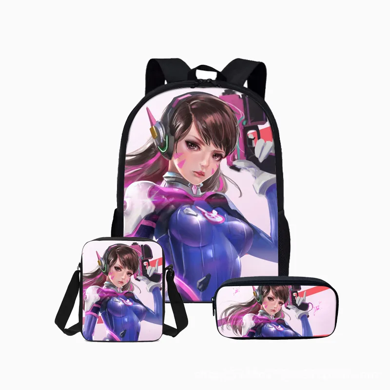 Рюкзак Overwatch для девочек и мальчиков детский школьный портфель с принтом