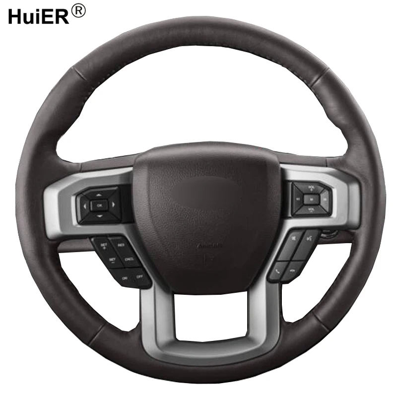 Ручной швейный чехол рулевого колеса автомобиля Volan Funda Volante для Ford F150 King Ranch Lariat