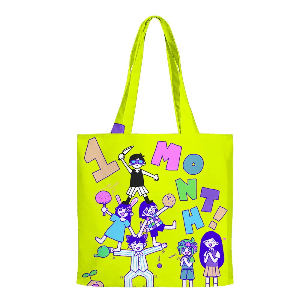 

2021 New Arrival Omori Teenager Print Shoulder Bag Women Fluffy Bag Casual Oxford Totes Handbag Mini Bolso Mujer