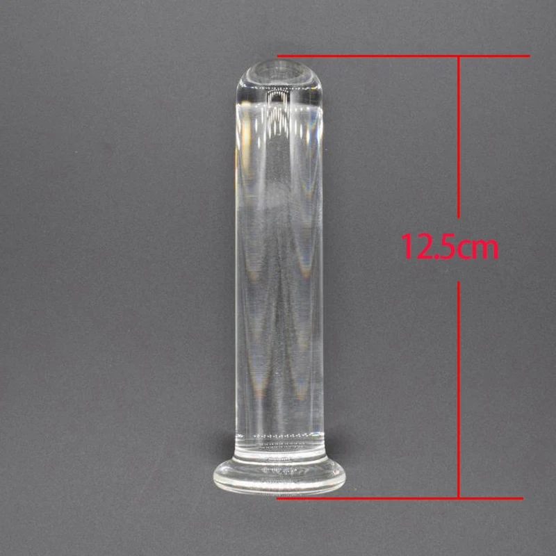 Длинный стеклянный фаллоимитатор Анальная пробка секс-игрушки ровная